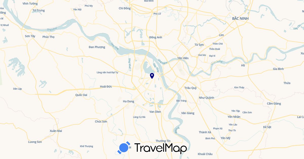 TravelMap itinerary: driving in Vietnam (Asia)